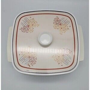 Vintage Thermo Serv Insulated Serving Casserole Vegetable Dish Floral Audry 1984